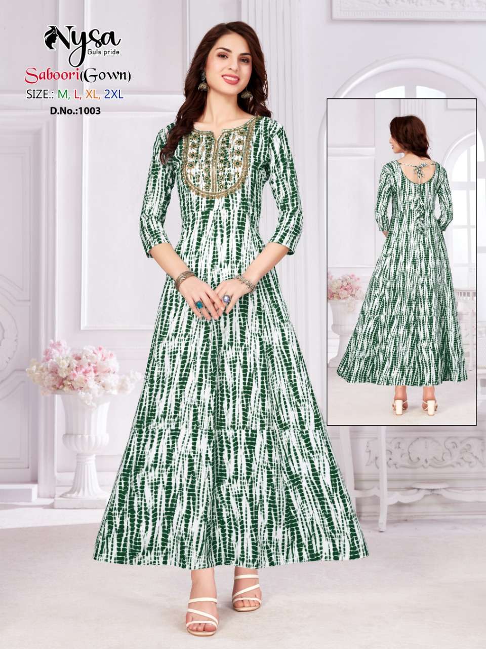 Nysa-saboori  Vol-1-fabric-rayon-embroidery- Sequence Work-capsule-saboori Print-anarkali-long-gown-1003